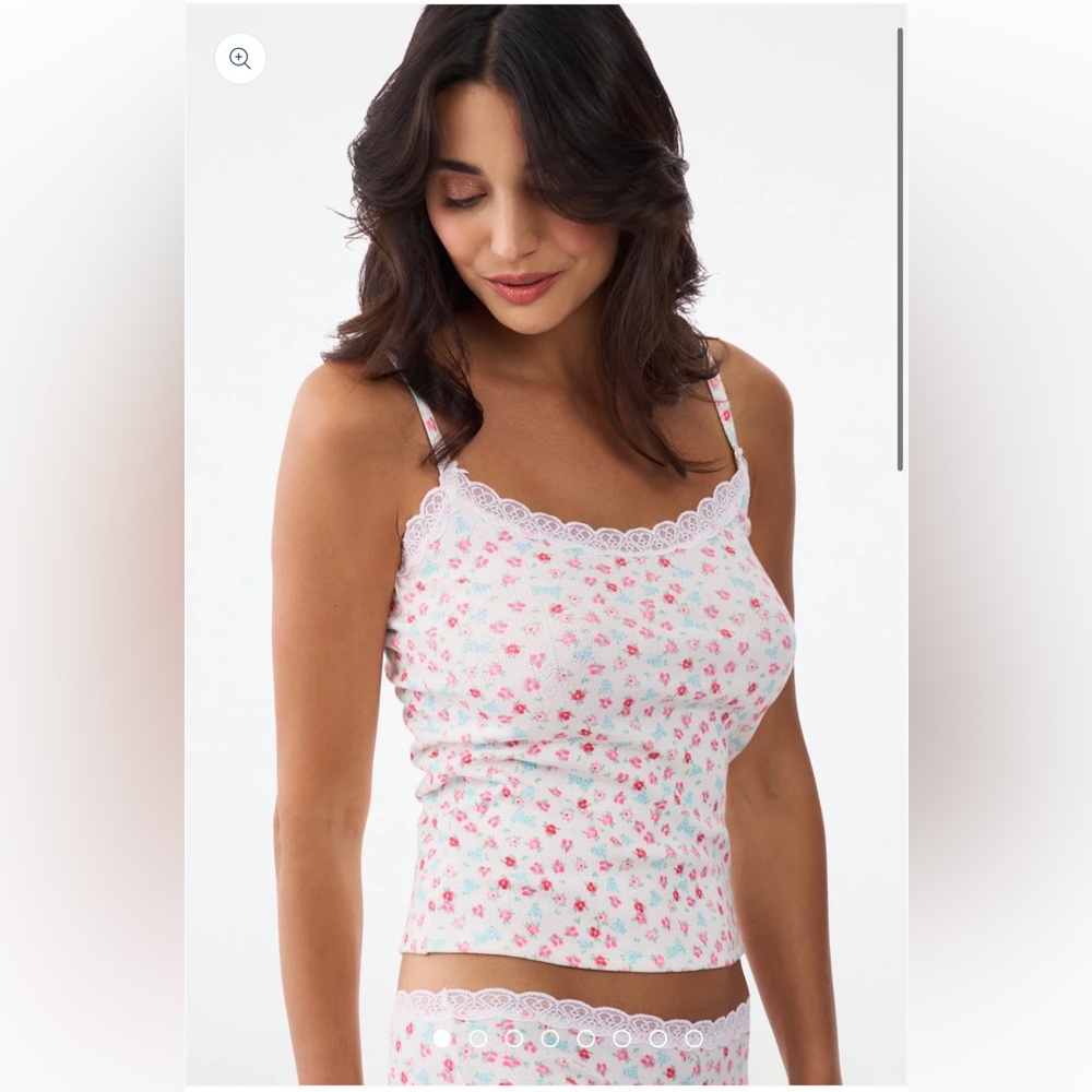 Roller Rabbit Bouquet Pointelle Carmine Cami NWT